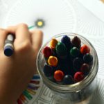 Person Coloring Art With Crayons