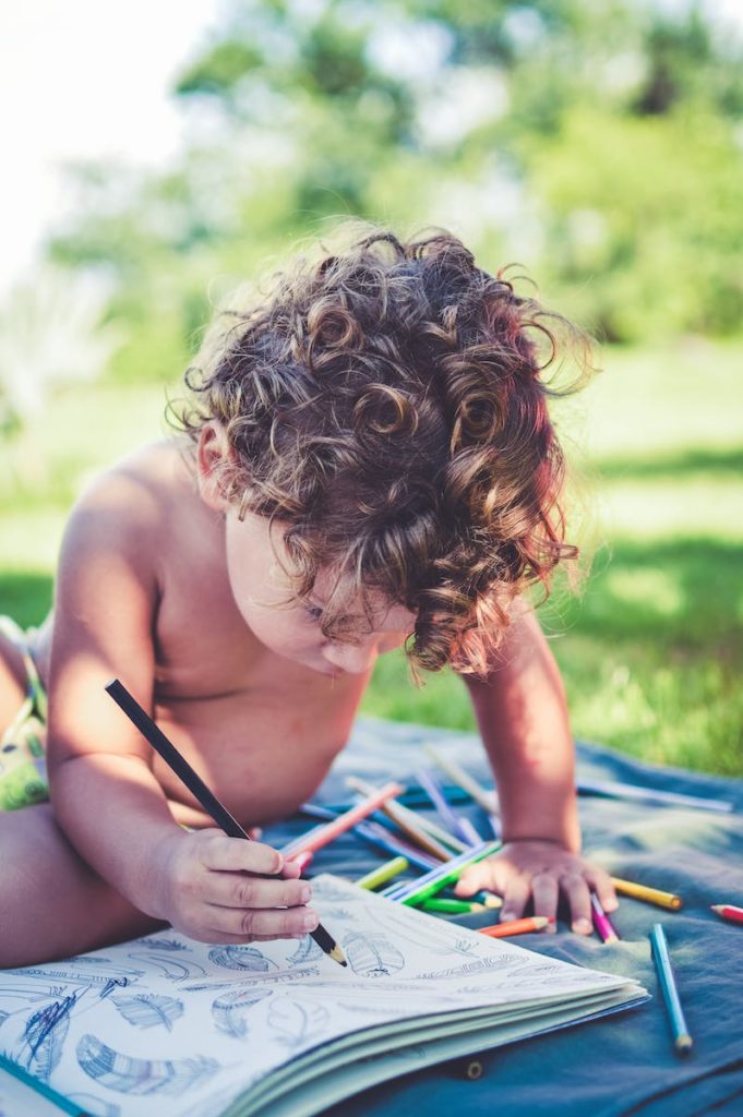 Baby Coloring on Book