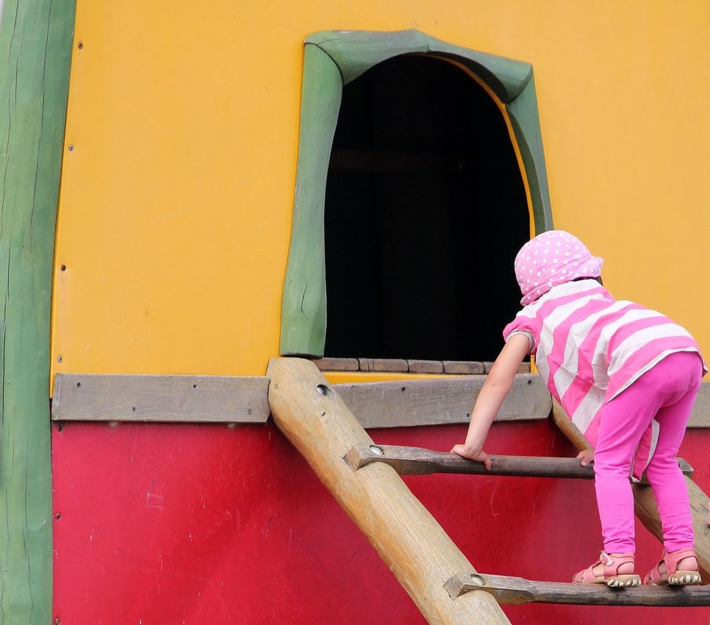 playground, child, climb