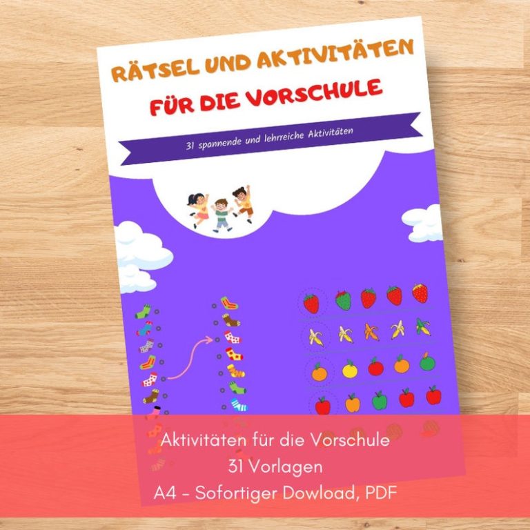 Schulvorbereitung - Vorschulübungen zum Ausdrucken