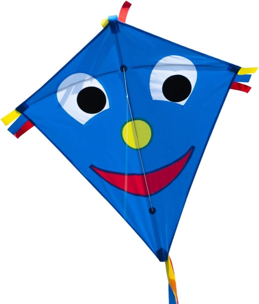 CIM Happy Eddy Childrens Kite Single Line for Children from 3 Years 65 x 72 cm Includes 80 m Kite Cord and Bow Tail