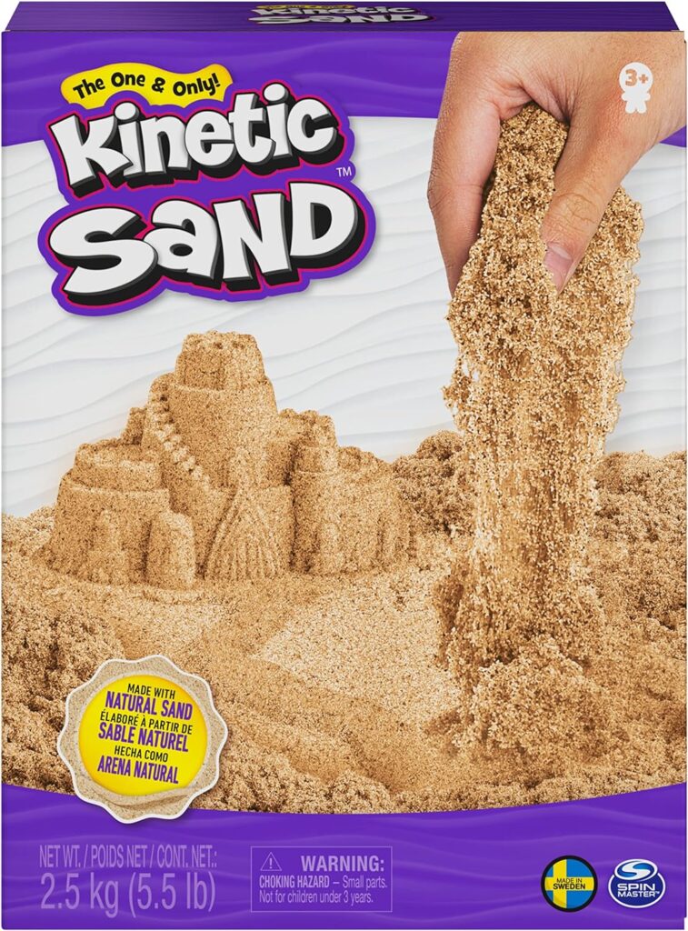 Kinetic Sand, Original Magic Kinetic Sand from Sweden, Natural Brown, 2.5 kg, Known from Nurseries, from 3 Years