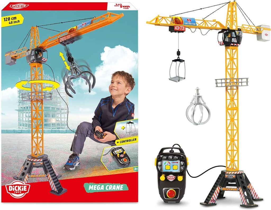 Next Page Dickie Toys 203462412 - Giant Crane, Kabelgesteuerter Kran, 120 cm hoch