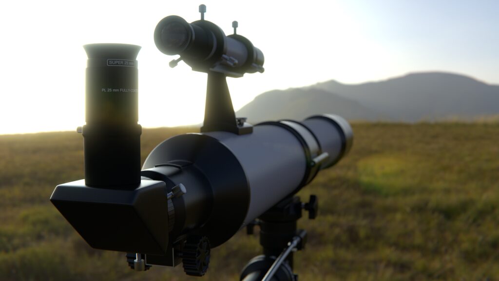 telescope, outdoors, sun