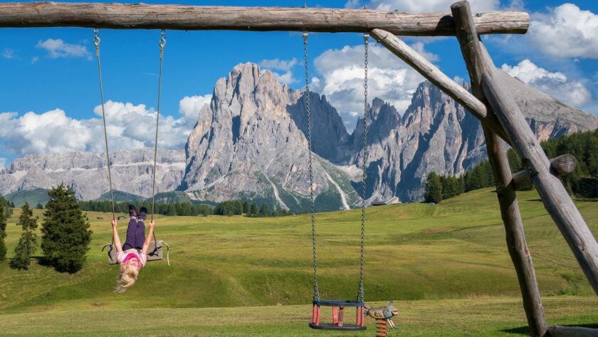 Girl on Swing